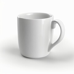 white mug on white background 