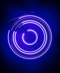 Music Dj concept. Trail of fire and smoke on vinyl record. Burning vinyl disk. Turntable vinyl record play Selective focus