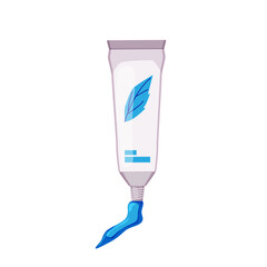 hygiene toothpaste cartoon vector illustration