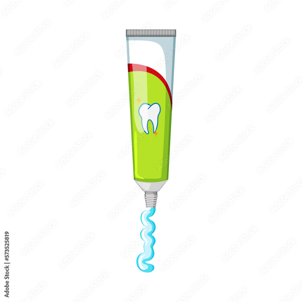 Wall mural dental toothpaste cartoon vector illustration