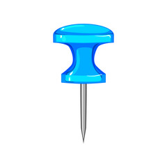 paper push pin cartoon vector illustration