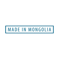 Made in Mongolia stamp icon vector logo design template
