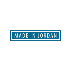 Made in Jordan stamp icon vector logo design template