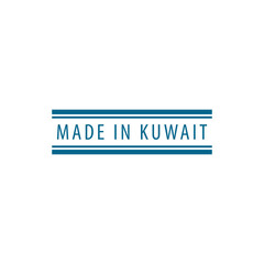 Made in Kuwait stamp icon vector logo design template
