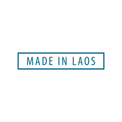Made in Laos stamp icon vector logo design template