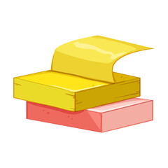 memo note sticker cartoon vector illustration