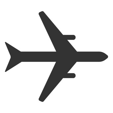 Airplane plane flat vector icon