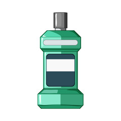 oral mouthwash cartoon vector illustration