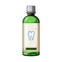 care mouthwash cartoon vector illustration