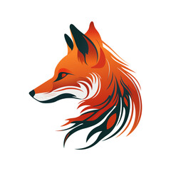 Fox logo design creative fox head Logo vector illustration. Isolated on white