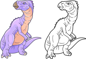prehistoric dinosaur iguanodon, illustration design - 573528607