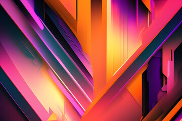 abstract background shapes, colorful, gradients, generative AI, lines and light