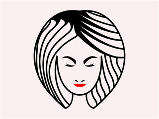 logo portrait of a woman