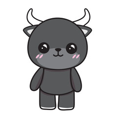 kawaii cute animal buffalo