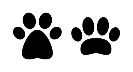 Paw icon vector illustration. paw print sign and symbol. dog or cat paw