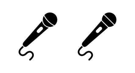Microphone icon vector illustration. karaoke sign and symbol