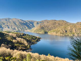 View to Homem River located in Campo do Geres, Terras de Bouro, in Peneda-Geres National Park, northern Portugal