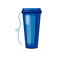 treatment dental floss cartoon vector illustration