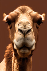A portrait of a camel. Generative AI