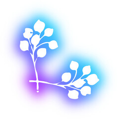 Set of wreath design neon