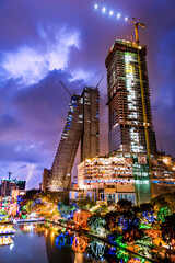 Colombo City Buildings at Gangarama, Sri Lanka