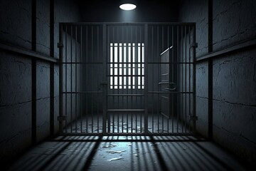 image, empty prison cell, generative ai