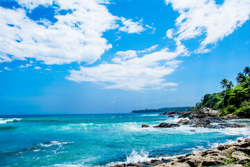 View of southern beach in Sri Lanka