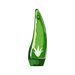 fresh aloe vera cosmetic cartoon vector illustration