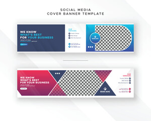Modern business display exhibition advertisement showcase social media cover linkedin banner web ad post design