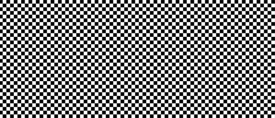 Geometry black and white check board background. Black and white checks fabric pattern.