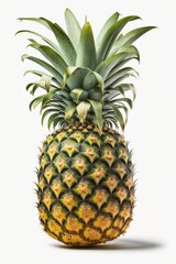 Pineapple on white background. Healthy food concept generative ai