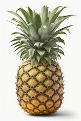 Obraz premium Pineapple on white background. Healthy food concept generative ai