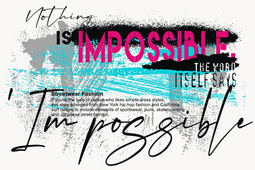 Urban typography hipster street art graffiti slogan print with neon spray effect for graphic t- shirt © Sukman