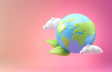 Earth Day Concept. 3D Illustration