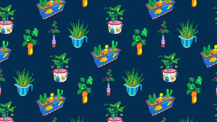 Repurposed plant pots - Pattern
