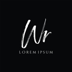 Letter WR luxury logo design vector