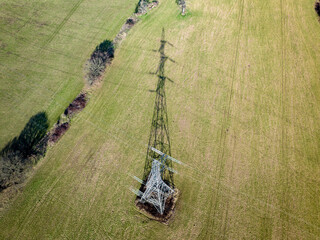 Electrical Pylon Tower Aerial View