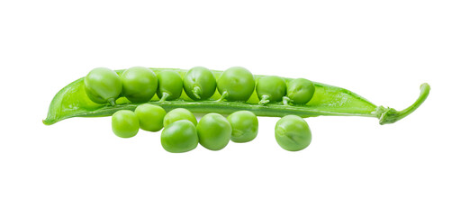 Green peas isolated on transparent png