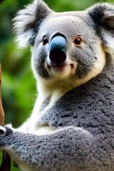 A portrait of a koala. Generative AI