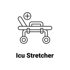 ICU Stretcher Vector Icon

