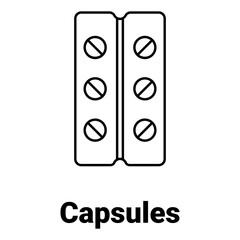 Capsules Vector Icon

