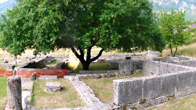 Sacred fire under the oak of the sanctuary of Dodoni, Epirus, dedicated to the fertility goddess Hera-Dione and to Zeus where the oracles of the sacred grove interpreted the rustling of the oak leaves