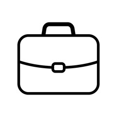 Business bag icon, briefcase vector icon. Suitcase, portfolio symbol, linear style pictogram isolated on white.