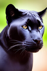 A portrait of a panther. Generative AI
