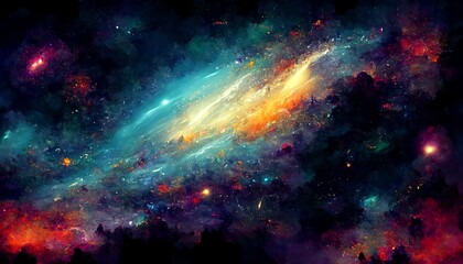Fototapeta na wymiar Space Galaxies Cosmos background