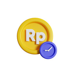 3d timer Indonesian rupiah money