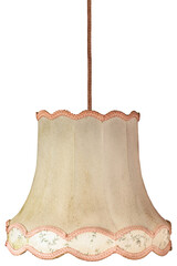 Retro hanging weathered lampshade with cord