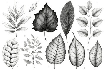 set of leaves , ai generated