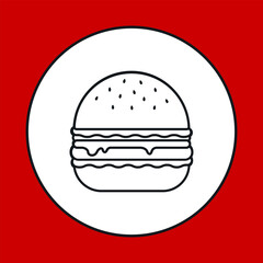 Image of a hamburger. Vector illustration