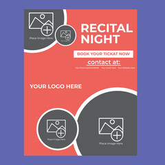 Obraz premium Night Party Event Flyer Design Template